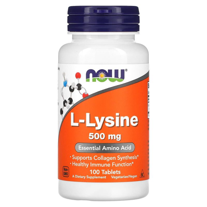 NOW L-Lysine 1000 mg 100 таб