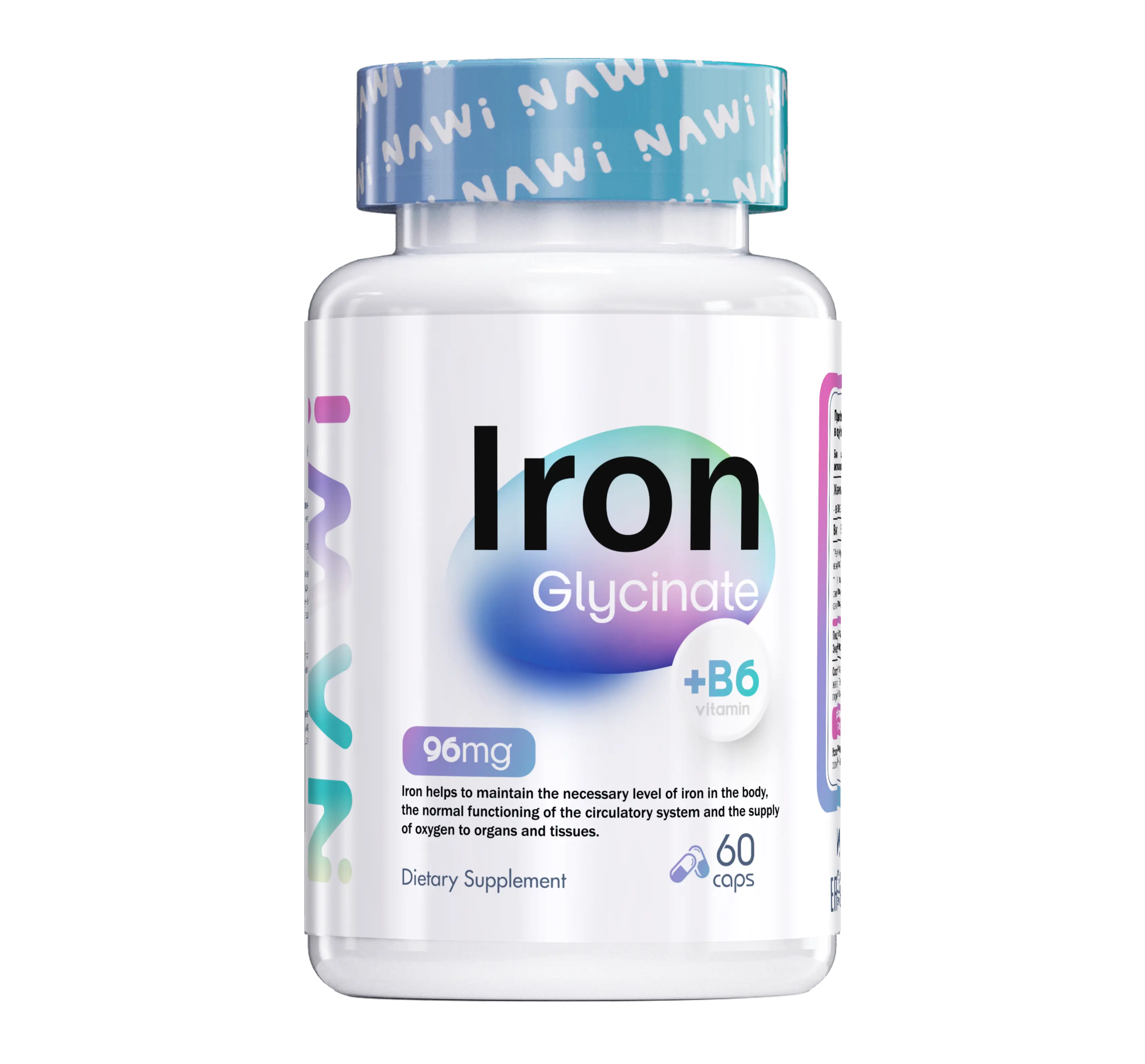 NAWI Iron хелат 20 мг + Vitamin B6 60 кап