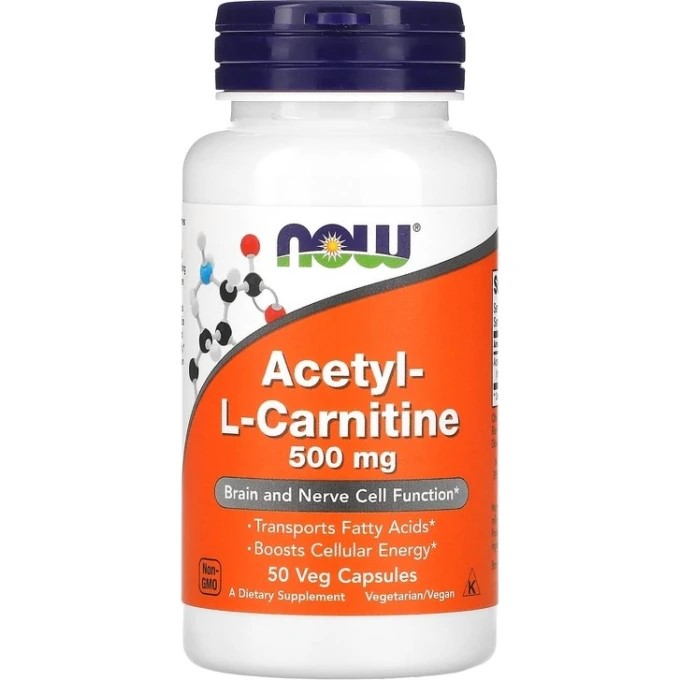 NOW Acetyl L-Carnitine 500 мг 50 кап